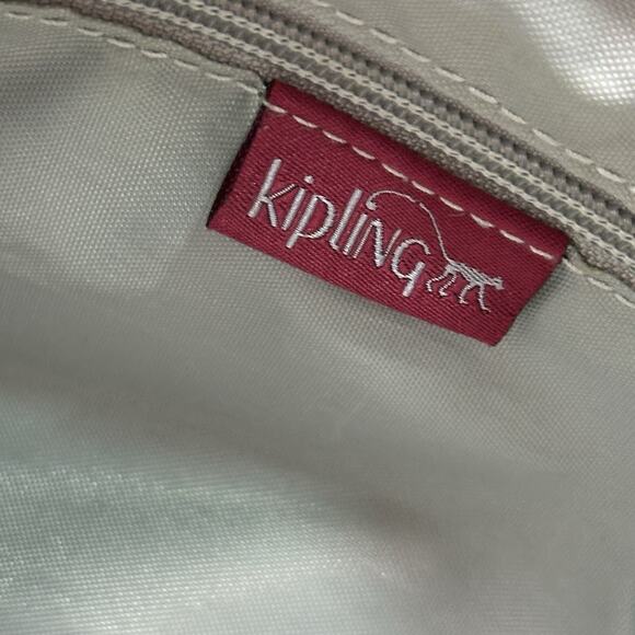 Kipling Felix Large Handbag Bag Polyamide HB7678 Red Burgundy - Picture 3 of 14
